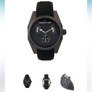 Morphic black unisex watch